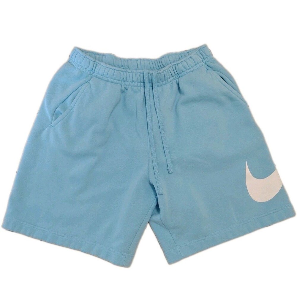 Nike Club Fleece Sportswear Graphic Shorts Blue Men's Large BV2721-063 Swoosh